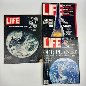 Vintage LIFE Magazine Space Collection 1969 1985 1988 Apollo 8 Earthrise NASA